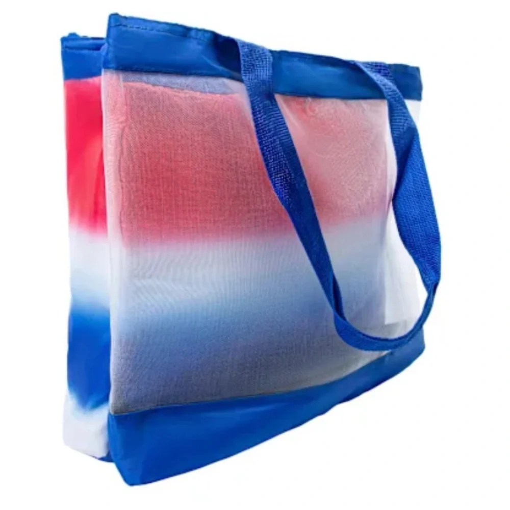 Red White and Blue Insulated Hot Cold Beach Picnic Outdoor Tote New With Tags
